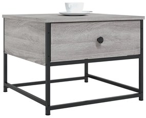 Mesa de centro 51x51x40 cm derivados de madeira cinza sonoma