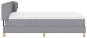Cama Box com Colchão vidaXL Cinza Claro 160x200 cm Tecido