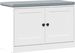 HOMCOM Banco Sapateira com Almofada Acolchoada, 80x35.5x52.5 cm, Branco | Aosom Portugal