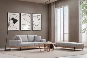 Pouffe Eti – Cinzento – 158x68x38 cm