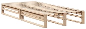 Cama sem colchão 90x200 cm madeira de pinho maciça
