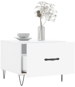 Mesas de centro 2 pcs 50x50x40 cm branco brilhante