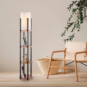 Candeeiro de Pé 7113 – Preto e Cobre – 25 x 25 x 130 cm
