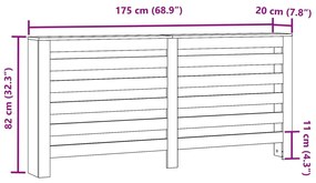 Cobertura de radiador derivados de madeira cinzento sonoma