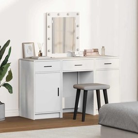 vidaXL Mesa de vestir 3 pcs Branco 50 x 41 x 135 cm Madeira processada