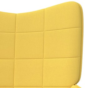 Poltrona de descanso tecido amarelo mostarda