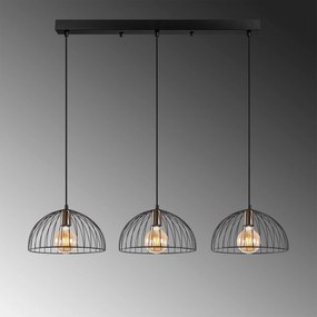 Candeeiro de Teto Telkure – Preto Antigo – 101 x 31 x 105 cm