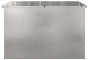 Caixa de Armazenamento Externa Prateado 80 x 50.5 x 50 cm
