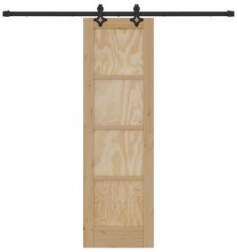 Porta Deslizante vidaXL com Conjunto de Hardware 61x198.5 cm Madeira M