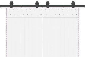 Kit de ferragens para porta deslizante 200 cm aço preto