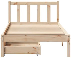 Cama sem colchão 75x190 cm madeira de pinho maciça