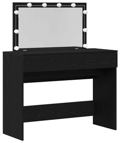 Toucador com LED Carvalho Preto 100x40x120 cm