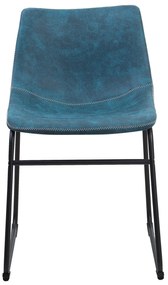 Conjunto de 2 cadeiras em tecido azul BATAVIA Beliani