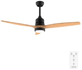 Ventoinha de teto EnergySilence Aero 5275 Black&WhiteWood  de 40 W e 52’’ com motor DC, luz LED, dupla altura, controlo remoto, temporizador e modo In