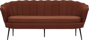 Sofá Dallas 2917, Número de lugares: 3, Castanho escuro, Preto, 181x78x79cm, Tecido, Pernas: Metal