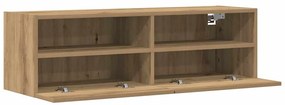 Armário de TV vidaXL em Carvalho Artisan 100x30x30 cm em Madeira Deriv