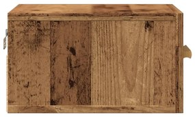 Mesas de cabeceira de parede 2 pcs 35x35x20cm cor madeira velha