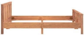 Estrutura de cama 140x200 cm madeira de teca maciça