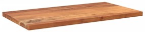 Tampo de mesa retangular 100x60x3,8 cm madeira de acácia maciça