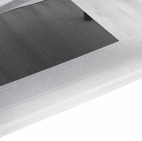 Cama Elevada para Cães com Teto Removível Prateada L Aço