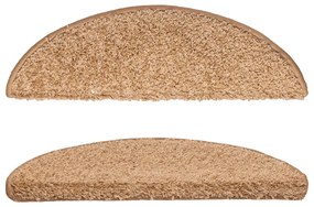Tapetes de escadas 10 pcs 56x17x3 cm bege