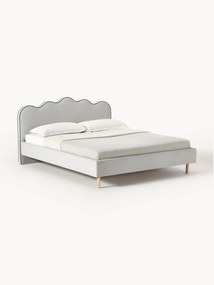 Upholstered Bed Romy with Wavy Headboard