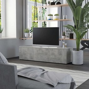 vidaXL Móvel de TV 120x34x30 cm contraplacado cinzento cimento