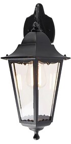 Candeeiro de parede exterior clássico preto IP44 - Havana Down