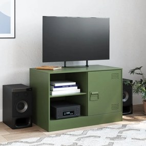 Móvel de TV 67x39x44 aço verde azeitona