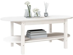 Mesa de centro 110x55x45 cm madeira de pinho maciça branco