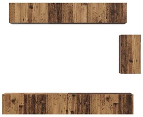 Conjunto de móvel de TV 6 pcs Madeira antiga 100 x 30 x 30 cm