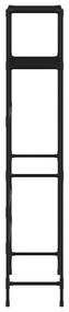 Estante arrumação p/ sanita 2 níveis 53,5x28x143 cm ferro preto