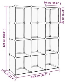 Armário Modular Vinci - Transparente - Design Moderno