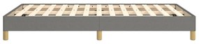Estrutura de cama sem colchão 120x200 cm tecido cinzento-escuro