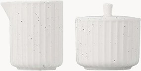 Jarro de leite e açucareiro em new bone china Ora Gloss, conjunto de 2