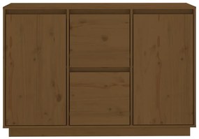 Aparador 111x34x75 cm madeira de pinho maciça castanho mel