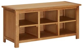 vidaXL Sapateira 90x37x45 cm madeira de carvalho maciça