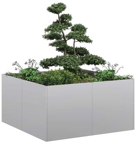 vidaXL Planter 80x80x40 cm aço galvanizado