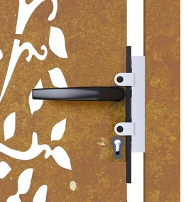 Portão de jardim 105x80 cm aço corten design árvore