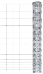 vidaXL Cerca de jardim 50 m 150 cm aço galvanizado prateado