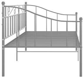 Sofá-cama 90x200 cm metal cinzento