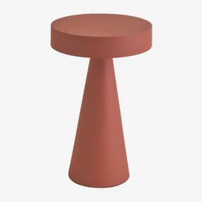 Lâmpada De Mesa Led Sem Fios Para Exterior Em Ferro Catinca Terracota - Sklum
