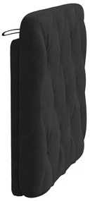 Almofadão de cabeceira 80 cm veludo preto