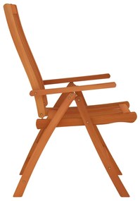 Cadeiras de jardim dobráveis 4 pcs eucalipto maciço
