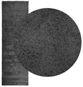 Tapete shaggy de pelo alto PAMPLONA 80x250 cm antracite