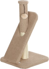PawHut Arranhador com Tabuleiro de Arranhar, Bolinha de Brinquedo, Superfície com Nódulos/Sisal, 54 cm, Castanho-claro | Aosom Portugal