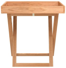 Mesa/tabuleiro dobrável 52x36x56,5 madeira de nogueira maciça