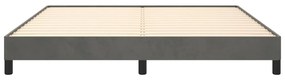 Estrutura de cama sem colchão 160x200 cm veludo cinzento-escuro