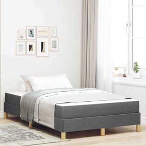 vidaXL Cama Box Cinza Escuro 120 x 190 cm tecido