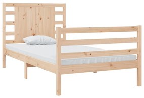 Estrutura de cama solteiro 90x190 cm pinho maciço